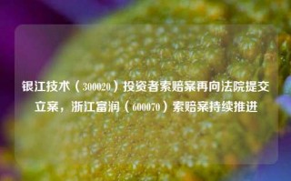 银江技术（300020）投资者索赔案再向法院提交立案，浙江富润（600070）索赔案持续推进