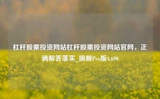 杠杆股票投资网站杠杆股票投资网站官网，正确解答落实_旗舰Pro版4.690