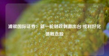 浦银国际证券：新一轮财政刺激出台 或利好化债概念股