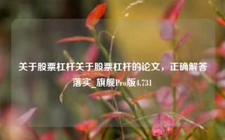 关于股票杠杆关于股票杠杆的论文，正确解答落实_旗舰Pro版4.731