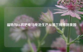 福特与LG将把电马电池生产从波兰转移到美国