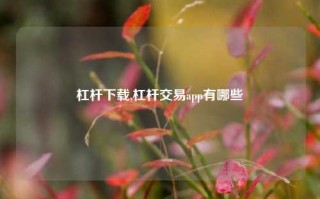 杠杆下载,杠杆交易app有哪些