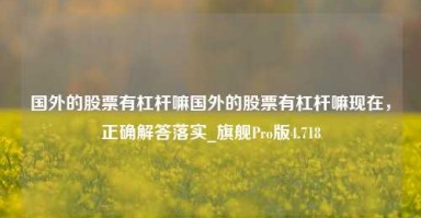 国外的股票有杠杆嘛国外的股票有杠杆嘛现在，正确解答落实_旗舰Pro版4.718