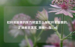 杠杆买股票的东方财富怎么加杠杆买股票的，正确解答落实_旗舰Pro版4.683