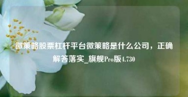 微策略股票杠杆平台微策略是什么公司，正确解答落实_旗舰Pro版4.730