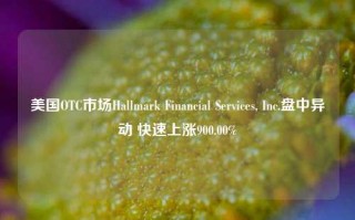 美国OTC市场Hallmark Financial Services, Inc.盘中异动 快速上涨900.00%