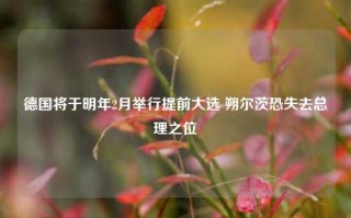 德国将于明年2月举行提前大选 朔尔茨恐失去总理之位