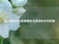 怎么加杠杆买股票赚钱,怎样加杠杆买股票