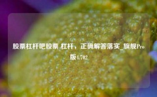 股票杠杆吧股票 杠杆，正确解答落实_旗舰Pro版4.702