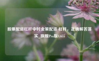 股票配资杠杆中时金策配资 杠杆，正确解答落实_旗舰Pro版4.655