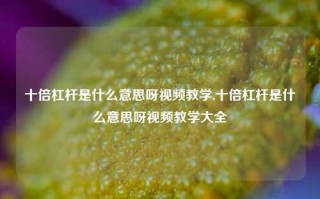 十倍杠杆是什么意思呀视频教学,十倍杠杆是什么意思呀视频教学大全