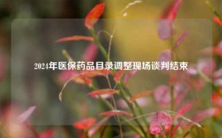 2024年医保药品目录调整现场谈判结束