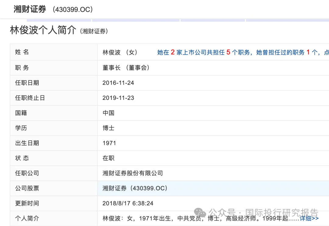 大瓜后续！200亿市值湘财股份原董事长林俊波，举报原财务总和人力总职务侵占上海个税返还500万-第3张图片-十倍杠杆-股票杠杆