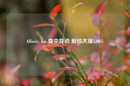 Allovir, Inc.盘中异动 股价大涨5.06%-第1张图片-十倍杠杆-股票杠杆