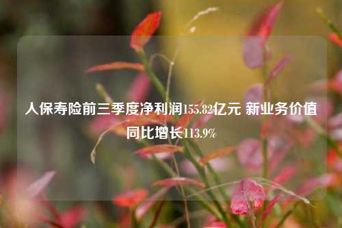 人保寿险前三季度净利润155.82亿元 新业务价值同比增长113.9%-第1张图片-十倍杠杆-股票杠杆