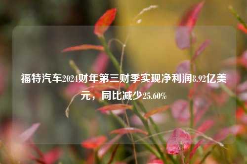 福特汽车2024财年第三财季实现净利润8.92亿美元，同比减少25.60%-第1张图片-十倍杠杆-股票杠杆