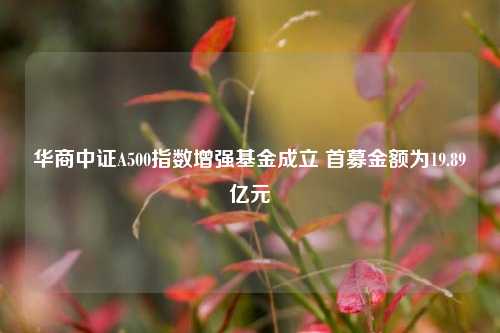 华商中证A500指数增强基金成立 首募金额为19.89亿元-第1张图片-十倍杠杆-股票杠杆