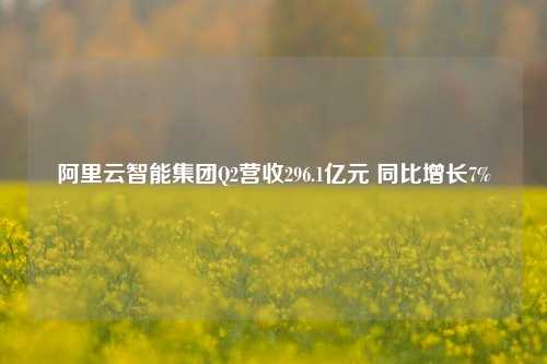 阿里云智能集团Q2营收296.1亿元 同比增长7%-第1张图片-十倍杠杆-股票杠杆