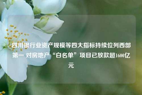 四川银行业资产规模等四大指标持续位列西部第一 对房地产“白名单”项目已放款超1600亿元-第1张图片-十倍杠杆-股票杠杆