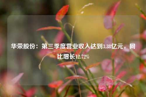 华荣股份：第三季度营业收入达到3.38亿元，同比增长12.72%-第1张图片-十倍杠杆-股票杠杆