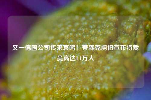 又一德国公司传来哀鸣！蒂森克虏伯宣布将裁员高达1.1万人-第1张图片-十倍杠杆-股票杠杆