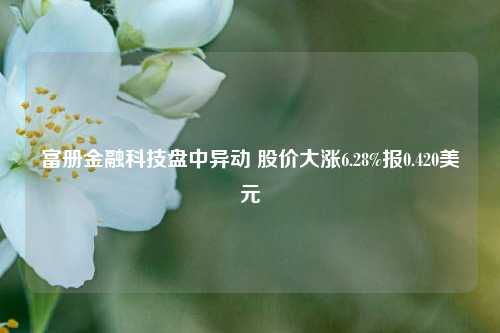 富册金融科技盘中异动 股价大涨6.28%报0.420美元-第1张图片-十倍杠杆-股票杠杆