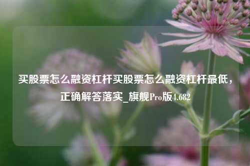 买股票怎么融资杠杆买股票怎么融资杠杆最低，正确解答落实_旗舰Pro版4.682-第1张图片-十倍杠杆-股票杠杆